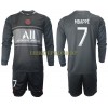 Original Trikotsatz Paris Saint-Germain Kylian Mbappé 7 Ausweichtrikot 2021-22 Langarm Für Kinder